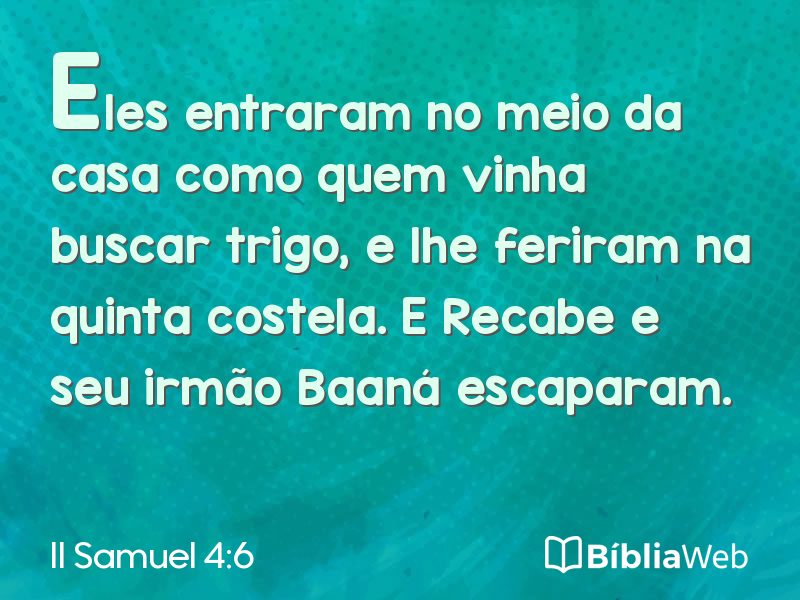 II Samuel 4:6 em imagem para compartilhar