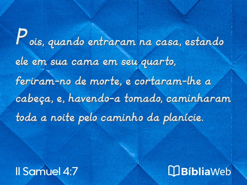 II Samuel 4:7 em imagem para compartilhar
