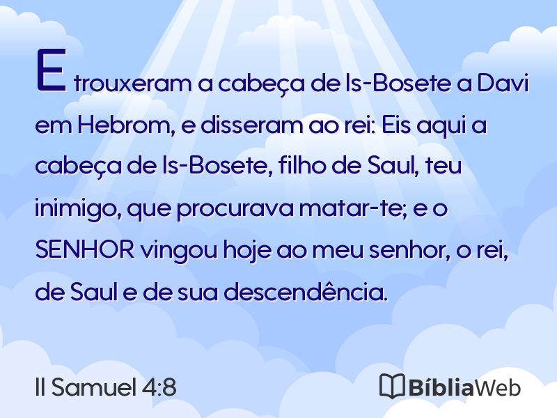 II Samuel 4:8 em imagem para compartilhar