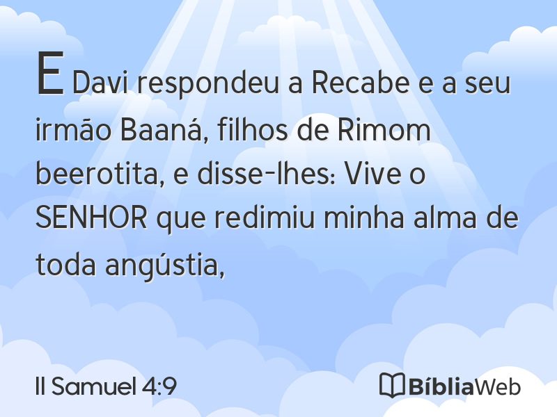 II Samuel 4:9 em imagem para compartilhar