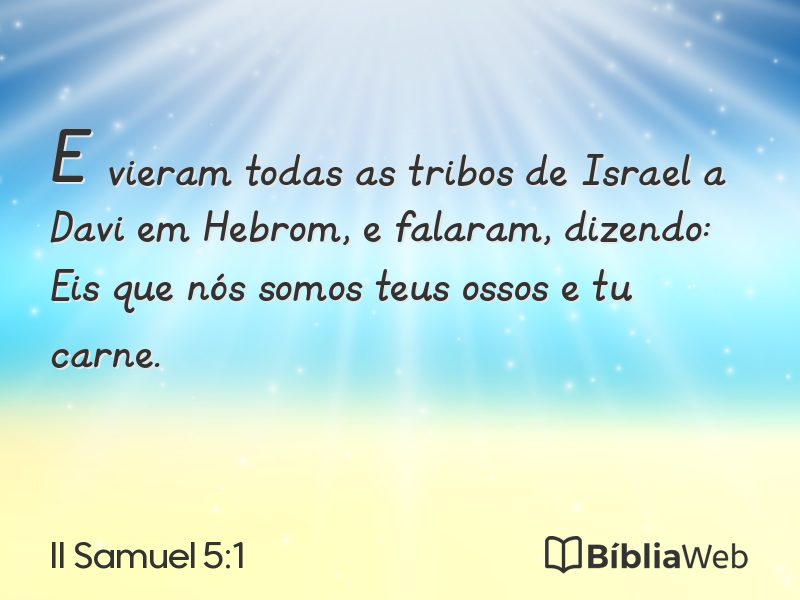 II Samuel 5:1 em imagem para compartilhar