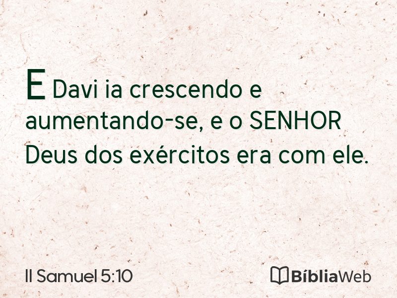 II Samuel 5:10 em imagem para compartilhar