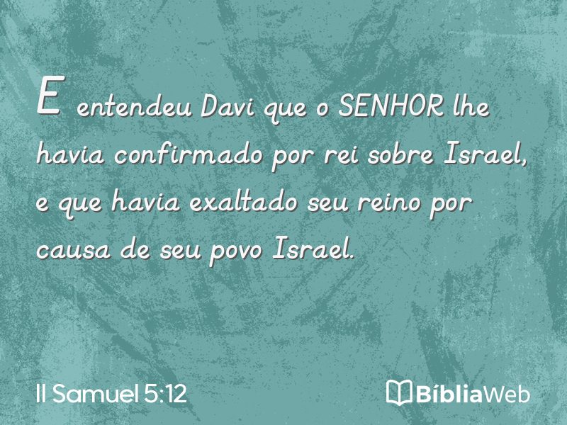 II Samuel 5:12 em imagem para compartilhar