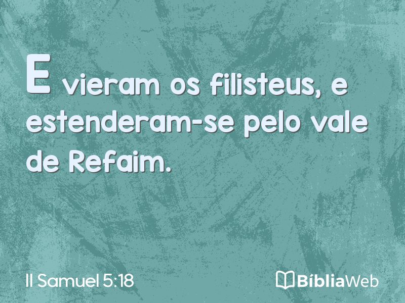 II Samuel 5:18 em imagem para compartilhar