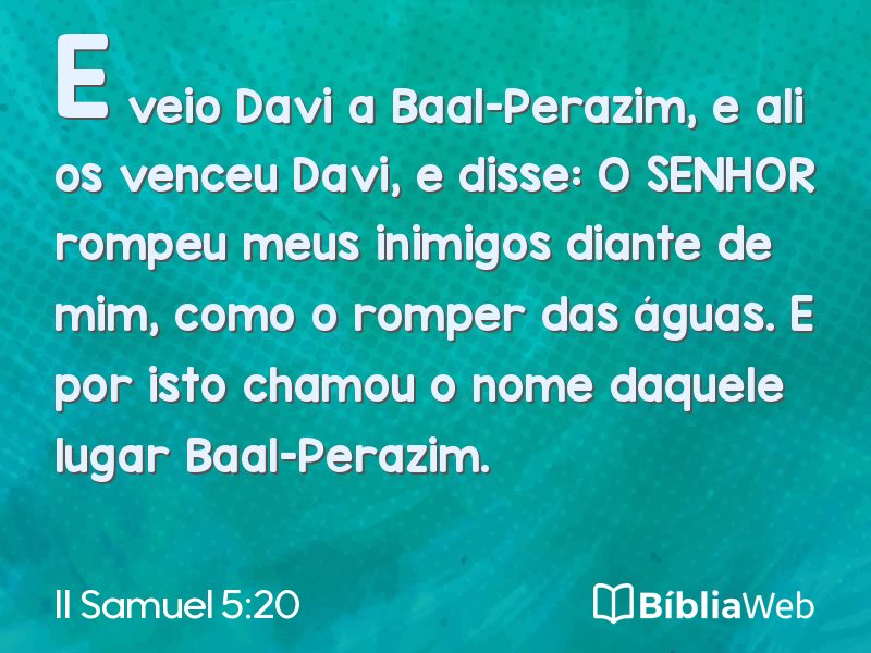 II Samuel 5:20 em imagem para compartilhar