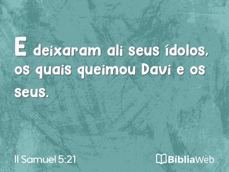 II Samuel 5:21 em imagem para compartilhar