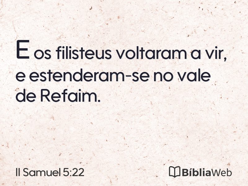 II Samuel 5:22 em imagem para compartilhar