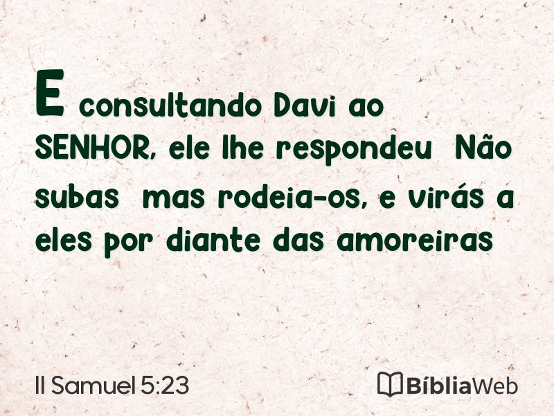 II Samuel 5:23 em imagem para compartilhar
