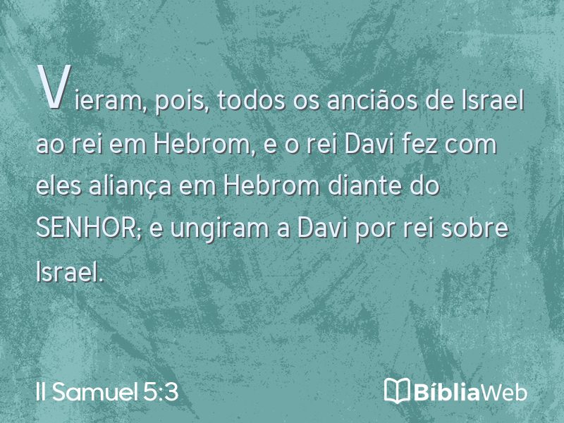 II Samuel 5:3 em imagem para compartilhar