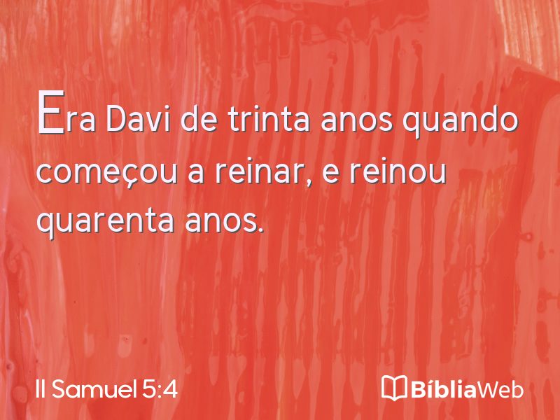 II Samuel 5:4 em imagem para compartilhar