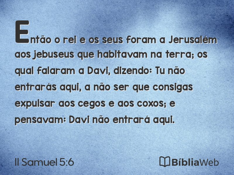 II Samuel 5:6 em imagem para compartilhar
