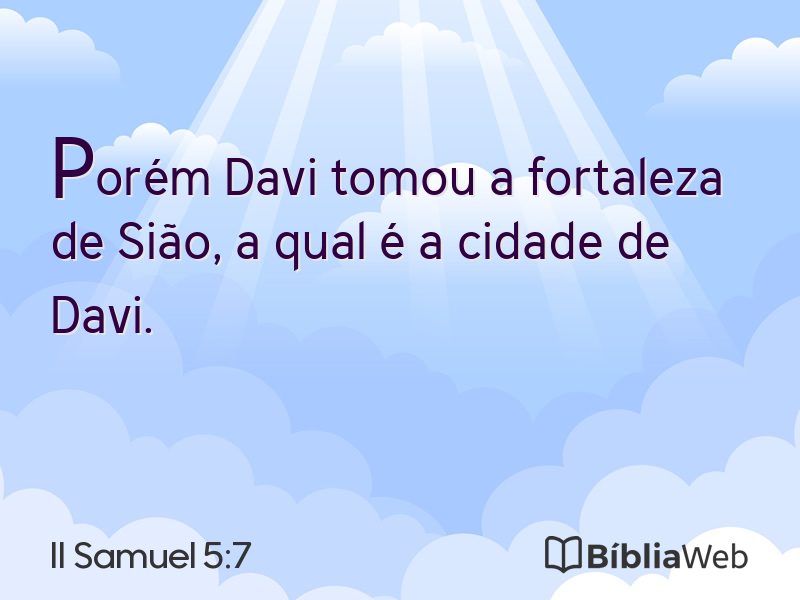 II Samuel 5:7 em imagem para compartilhar