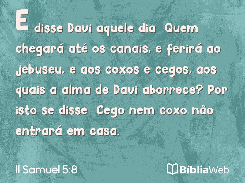II Samuel 5:8 em imagem para compartilhar