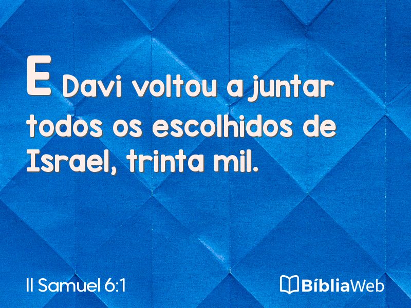 II Samuel 6:1 em imagem para compartilhar