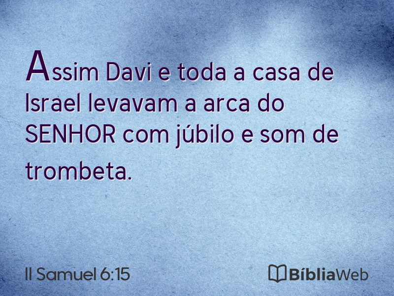 II Samuel 6:15 em imagem para compartilhar