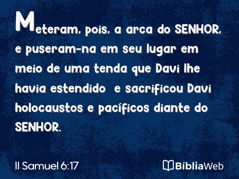 II Samuel 6:17 em imagem para compartilhar