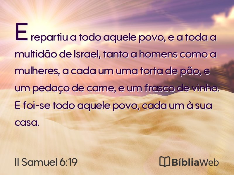 II Samuel 6:19 em imagem para compartilhar