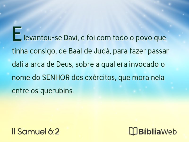 II Samuel 6:2 em imagem para compartilhar