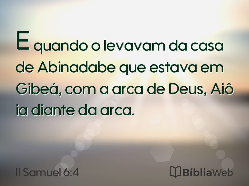 II Samuel 6:4 em imagem para compartilhar