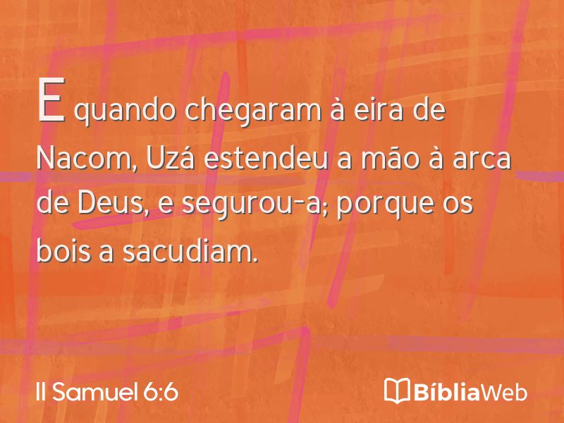 II Samuel 6:6 em imagem para compartilhar
