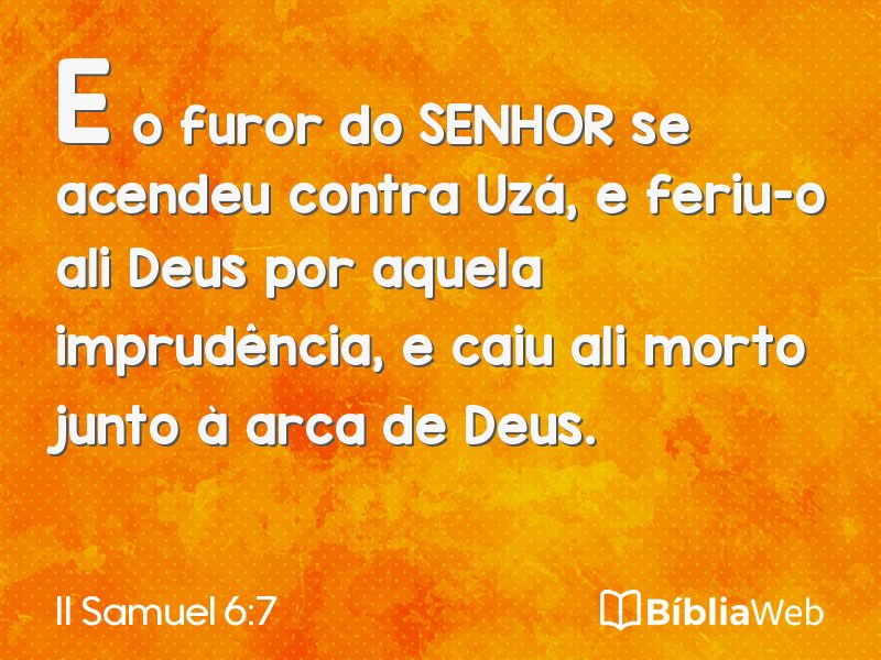 II Samuel 6:7 em imagem para compartilhar