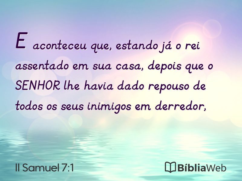 II Samuel 7:1 em imagem para compartilhar