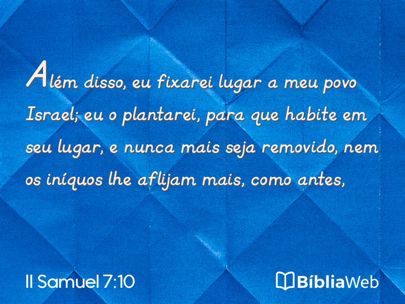 II Samuel 7:10 em imagem para compartilhar