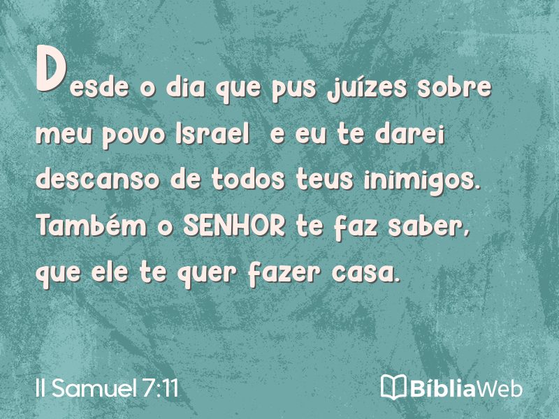 II Samuel 7:11 em imagem para compartilhar