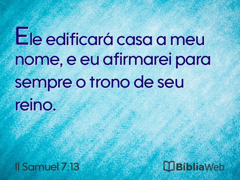 II Samuel 7:13 em imagem para compartilhar