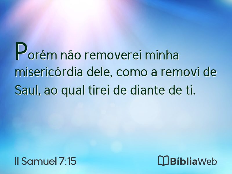 II Samuel 7:15 em imagem para compartilhar