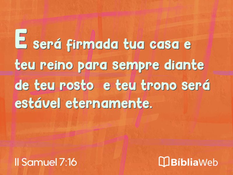 II Samuel 7:16 em imagem para compartilhar