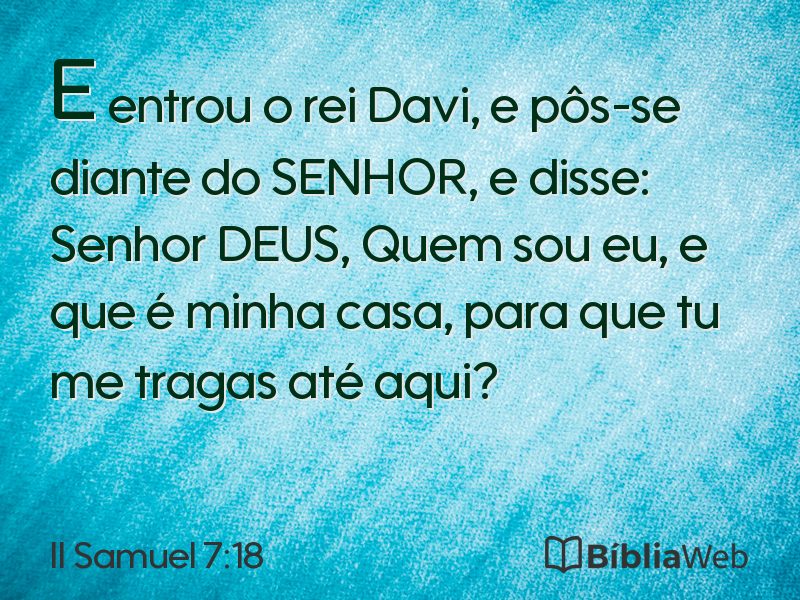 II Samuel 7:18 em imagem para compartilhar