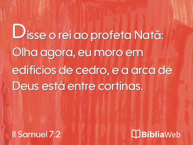 II Samuel 7:2 em imagem para compartilhar