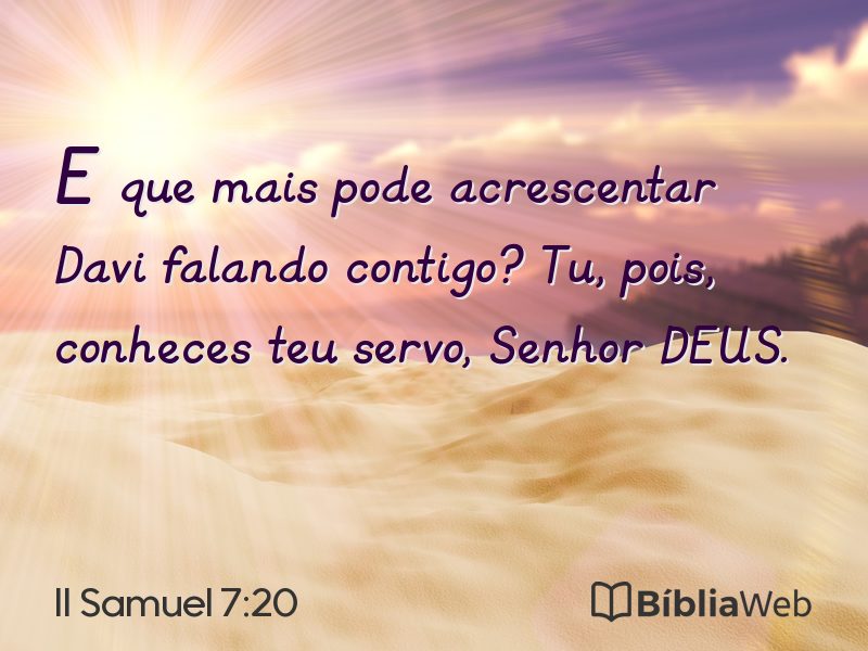II Samuel 7:20 em imagem para compartilhar