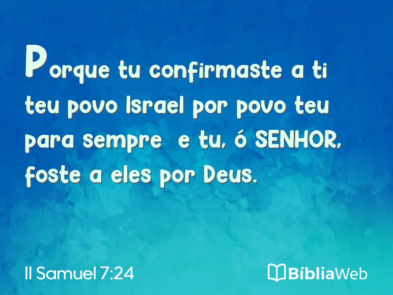 II Samuel 7:24 em imagem para compartilhar