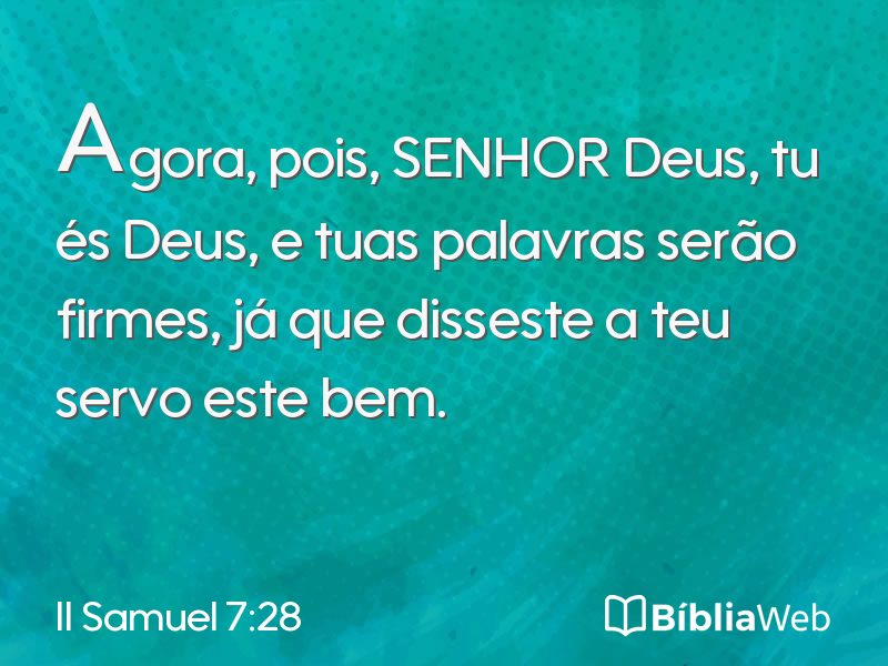 II Samuel 7:28 em imagem para compartilhar
