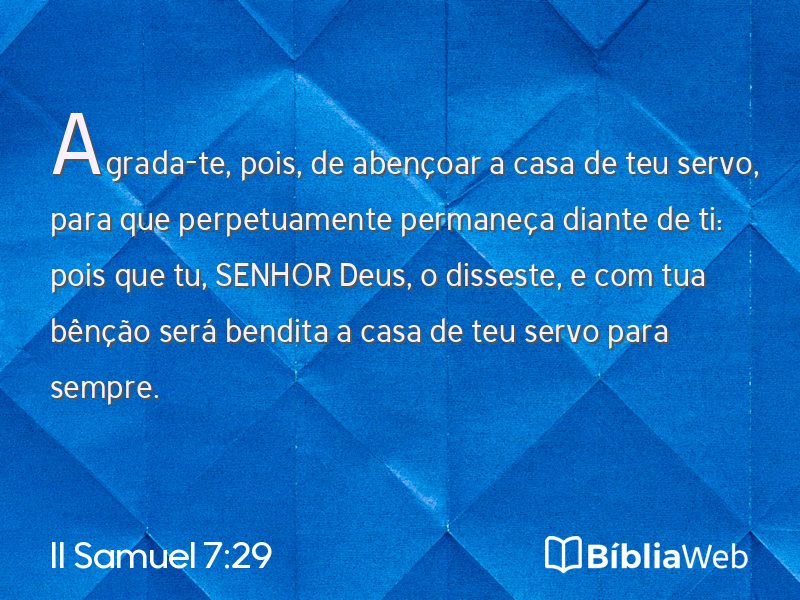 II Samuel 7:29 em imagem para compartilhar
