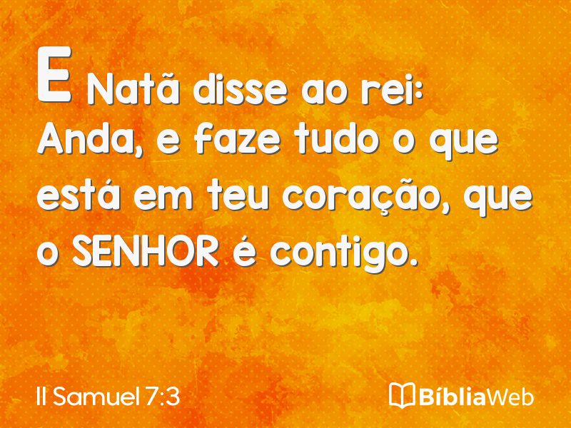 II Samuel 7:3 em imagem para compartilhar