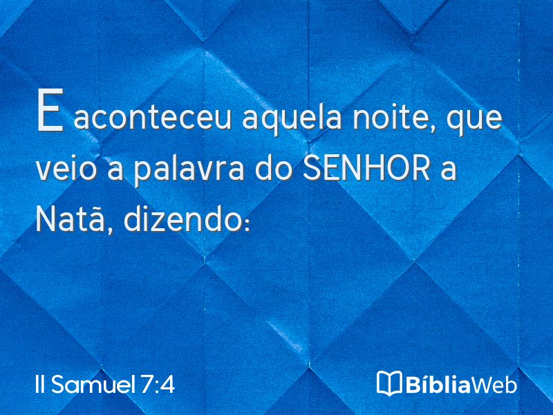II Samuel 7:4 em imagem para compartilhar