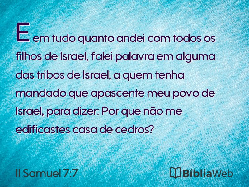 II Samuel 7:7 em imagem para compartilhar