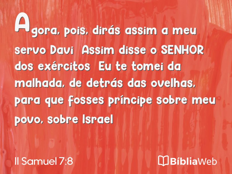 II Samuel 7:8 em imagem para compartilhar
