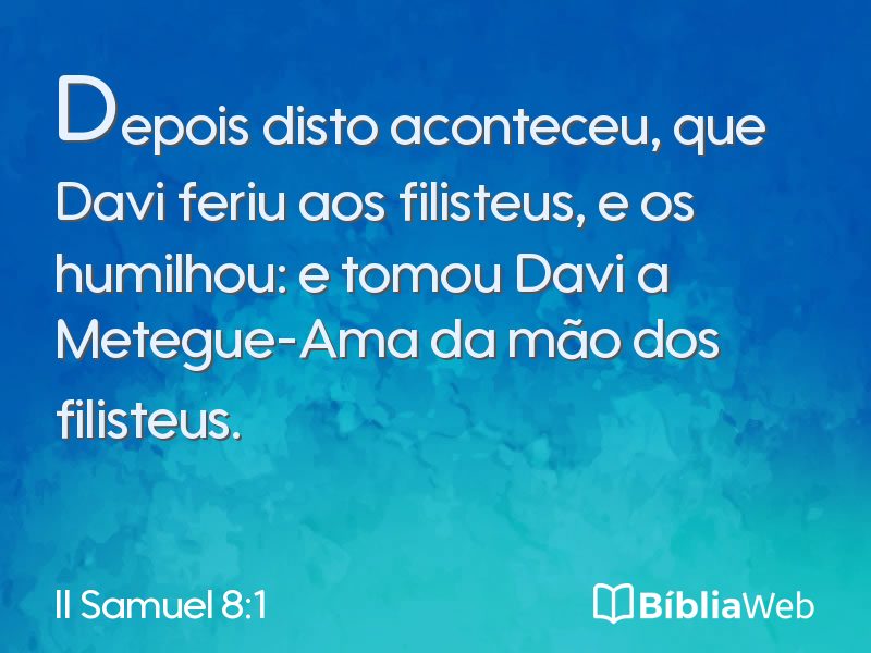 II Samuel 8:1 em imagem para compartilhar