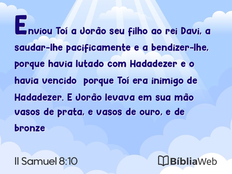 II Samuel 8:10 em imagem para compartilhar