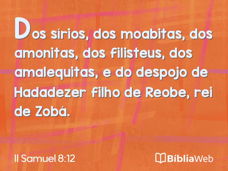 II Samuel 8:12 em imagem para compartilhar
