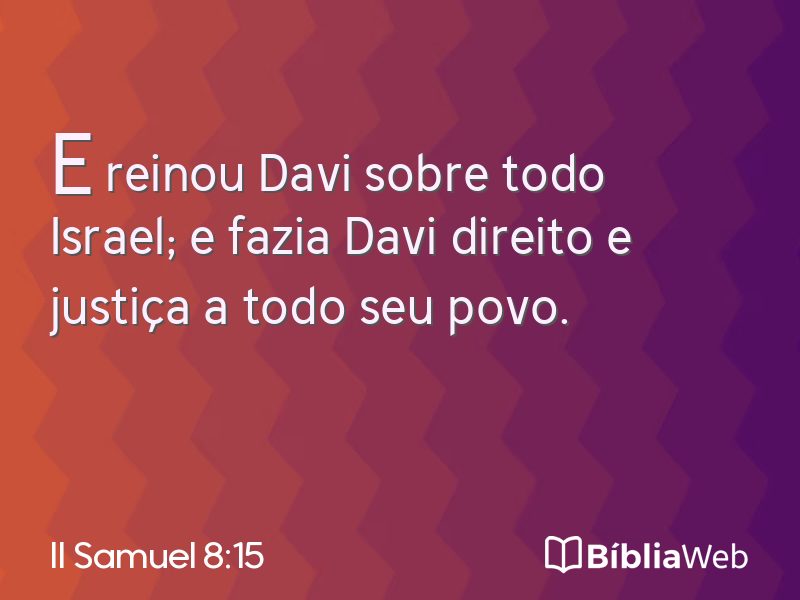 II Samuel 8:15 em imagem para compartilhar