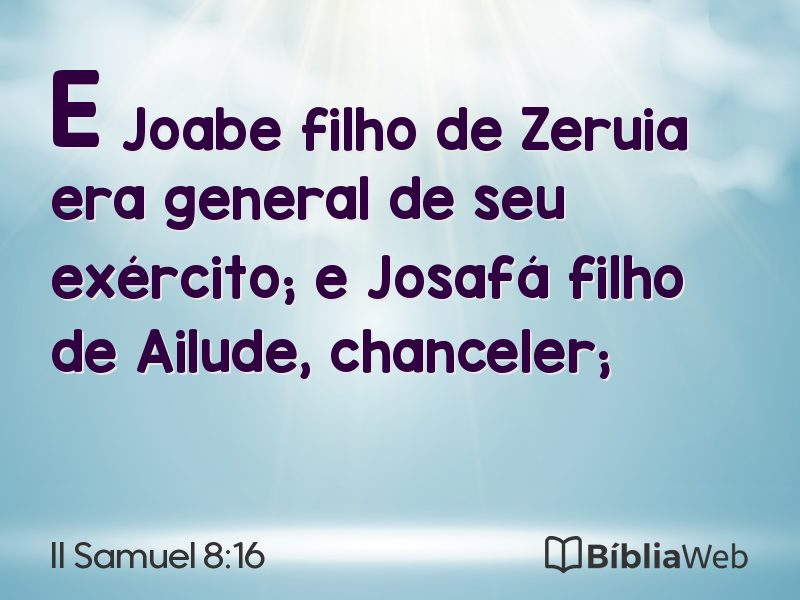 II Samuel 8:16 em imagem para compartilhar