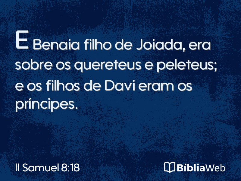 II Samuel 8:18 em imagem para compartilhar