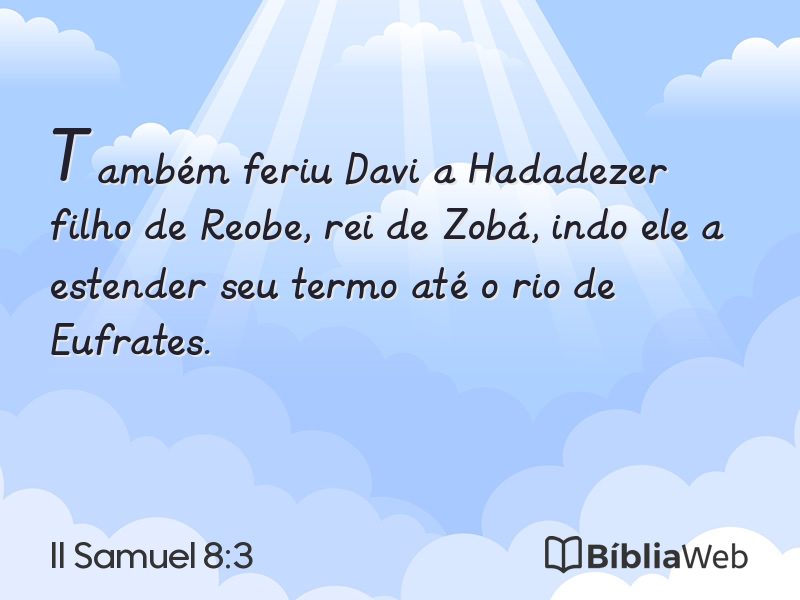 II Samuel 8:3 em imagem para compartilhar