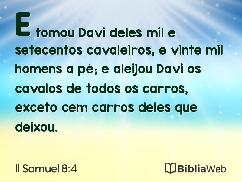 II Samuel 8:4 em imagem para compartilhar