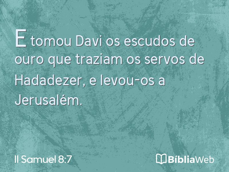 II Samuel 8:7 em imagem para compartilhar